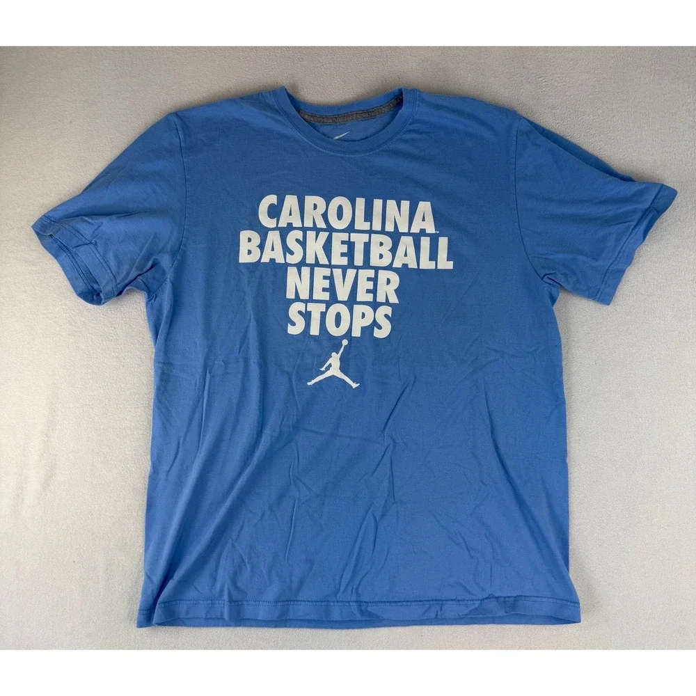 Nike Jordan T-Shirt Lot Mens XL Blue North Carolina Tar Heels MJ‎ 23 Basketball
